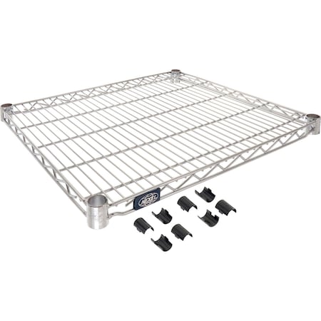 Nexel Chrome Wire Shelf 24inW x 21inD S2124C